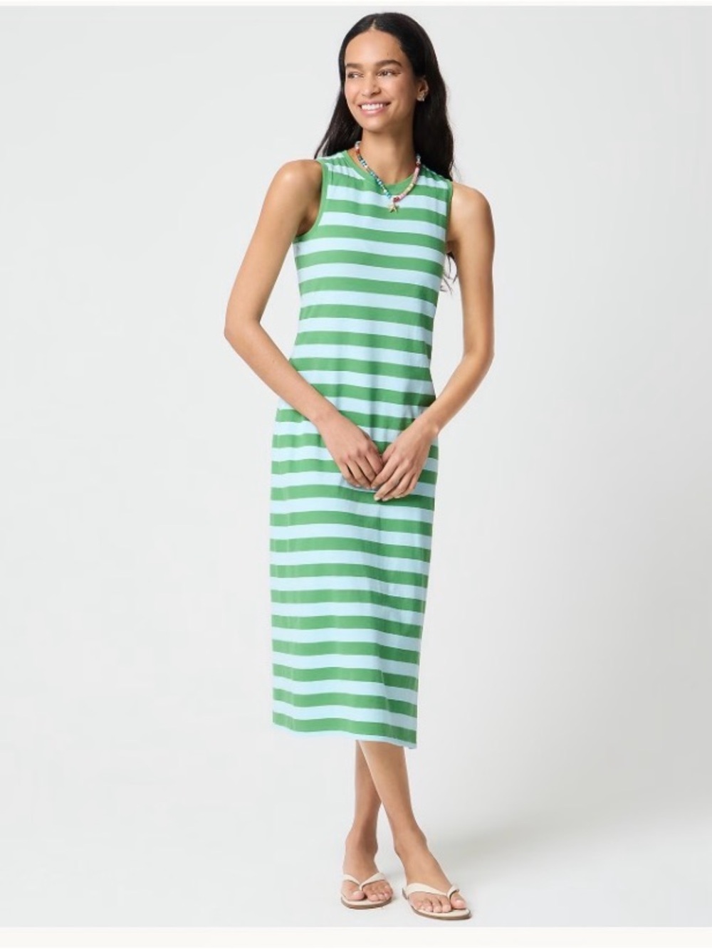 J. CREW SZ XSP Striped knit midi dress